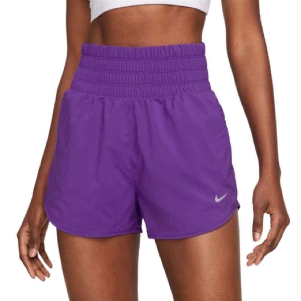 Nike Women’s Dri-FIT Ultra High-Waisted Shorts, Size XL, Purple